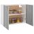 Dulap suspendat, gri sonoma, 80x31x60 cm, lemn prelucrat GartenMobel Dekor