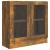 Dulap cu vitrină, stejar fumuriu 82,5x30,5x80 cm lemn prelucrat GartenMobel Dekor