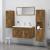 Dulap de baie, stejar fumuriu, 30x30x130 cm, lemn prelucrat GartenMobel Dekor