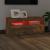 Comodă TV cu lumini LED, stejar fumuriu, 90x35x40 cm GartenMobel Dekor