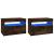 Comode TV cu lumini LED, 2 buc., stejar fumuriu, 60x35x40 cm GartenMobel Dekor