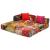 Canapea puf modulară cu 3 locuri, petice, material textil GartenMobel Dekor