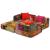 Canapea puf modulară cu 3 locuri, petice, material textil GartenMobel Dekor