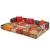 Canapea puf modulară cu 3 locuri, petice, material textil GartenMobel Dekor