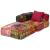Canapea puf modulară cu 4 locuri, petice, material textil GartenMobel Dekor