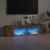 Comodă TV cu lumini LED, stejar fumuriu, 135x39x30 cm GartenMobel Dekor