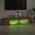 Comodă TV cu lumini LED, stejar fumuriu, 135x39x30 cm GartenMobel Dekor