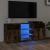 Comodă TV cu lumini LED, stejar fumuriu, 120x30x50 cm GartenMobel Dekor