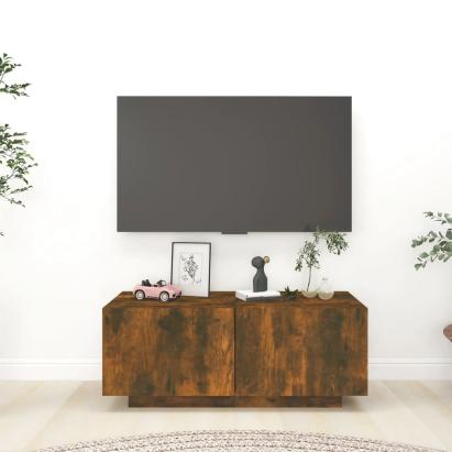 Comodă TV, stejar fumuriu, 100x35x40 cm, lemn prelucrat GartenMobel Dekor