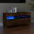 Comodă TV cu lumini LED, stejar fumuriu, 80x35x40 cm GartenMobel Dekor