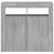 Servantă cu lumini LED, gri sonoma, 80x35x75 cm GartenMobel Dekor