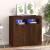Servantă cu lumini LED, stejar maro, 80x35x75 cm GartenMobel Dekor