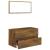 Set mobilier de baie, 2 piese, stejar fumuriu, lemn prelucrat GartenMobel Dekor