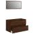 Set mobilier de baie, 2 piese, stejar maro, lemn prelucrat GartenMobel Dekor