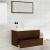 Set mobilier de baie, 2 piese, stejar maro, lemn prelucrat GartenMobel Dekor
