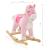 Balansoar cal, pluș, 65 x 32 x 58 cm, roz