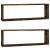 Rafturi de perete cub, 2 buc. stejar fumuriu 80x15x26,5 cm lemn GartenMobel Dekor