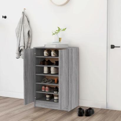 Pantofar, gri sonoma, 60x35x92 cm, lemn prelucrat GartenMobel Dekor