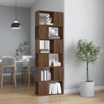 Bibliotecă/Separator de cameră, stejar maro, 60x24x186 cm GartenMobel Dekor