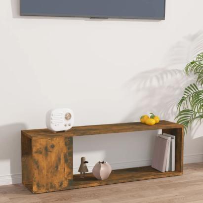 Comodă TV, stejar fumuriu, 100x24x32 cm, lemn prelucrat GartenMobel Dekor