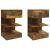 Noptiere, 2 buc., stejar fumuriu, 40x35x65 cm, lemn prelucrat GartenMobel Dekor