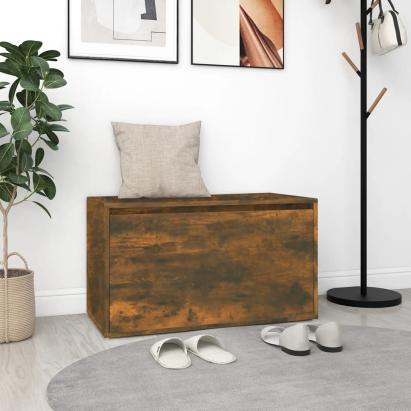 Bancă de hol, stejar fumuriu, 80x40x45 cm, lemn prelucrat GartenMobel Dekor