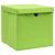 Cutii depozitare cu capace 10 buc. verde, 32x32x32 cm, textil GartenMobel Dekor