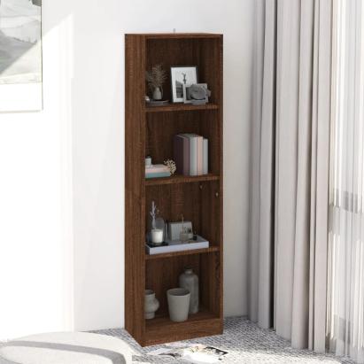 Bibliotecă cu 4 niveluri stejar maro 40x24x143 cm lemn compozit GartenMobel Dekor