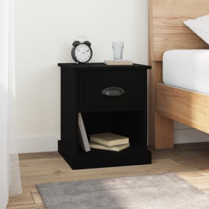 Noptiere, 2 buc, negru, 39x39x47,5 cm, lemn prelucrat GartenMobel Dekor