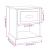 Noptiere, 2 buc, alb extralucios, 39x39x47,5 cm, lemn prelucrat GartenMobel Dekor