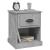 Noptiere, 2 buc, gri beton, 39x39x47,5 cm, lemn prelucrat GartenMobel Dekor