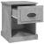 Noptiere, 2 buc, gri beton, 39x39x47,5 cm, lemn prelucrat GartenMobel Dekor