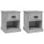Noptiere, 2 buc, gri beton, 39x39x47,5 cm, lemn prelucrat GartenMobel Dekor