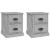 Noptiere, 2 buc, gri beton, 39x39x47,5 cm, lemn prelucrat GartenMobel Dekor
