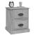 Noptiere, 2 buc, gri beton, 39x39x47,5 cm, lemn prelucrat GartenMobel Dekor