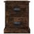 Noptiere, 2 buc., stejar afumat, 39x39x47,5 cm, lemn prelucrat GartenMobel Dekor