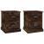 Noptiere, 2 buc., stejar afumat, 39x39x47,5 cm, lemn prelucrat GartenMobel Dekor