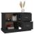 Comodă TV, negru, 73x35,5x47,5 cm, lemn prelucrat GartenMobel Dekor