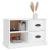 Comodă TV, alb extralucios, 73x35,5x47,5 cm, lemn prelucrat GartenMobel Dekor