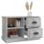 Comodă TV, gri beton, 73x35,5x47,5 cm, lemn prelucrat GartenMobel Dekor