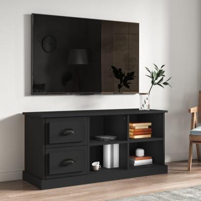 Comodă TV, negru, 102x35,5x47,5 cm, lemn prelucrat GartenMobel Dekor