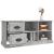 Comodă TV, gri beton, 102x35,5x47,5 cm, lemn prelucrat GartenMobel Dekor