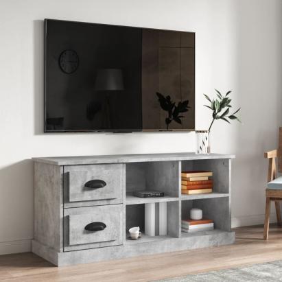 Comodă TV, gri beton, 102x35,5x47,5 cm, lemn prelucrat GartenMobel Dekor