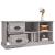Comodă TV, gri sonoma, 102x35,5x47,5 cm, lemn prelucrat GartenMobel Dekor
