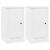 Servante, 2 buc., alb extralucios, 37,5x35,5x67,5 cm, lemn GartenMobel Dekor
