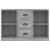 Servantă, gri sonoma, 104,5x35,5x67,5 cm, lemn prelucrat GartenMobel Dekor