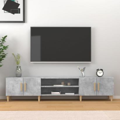 Comodă TV, gri beton, 180x31,5x40 cm, lemn prelucrat GartenMobel Dekor