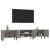Comodă TV, gri beton, 180x31,5x40 cm, lemn prelucrat GartenMobel Dekor