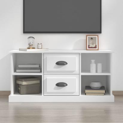 Comodă TV, alb, 99,5x35,5x48 cm, lemn prelucrat GartenMobel Dekor