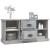 Comodă TV, gri beton, 99,5x35,5x48 cm, lemn prelucrat GartenMobel Dekor